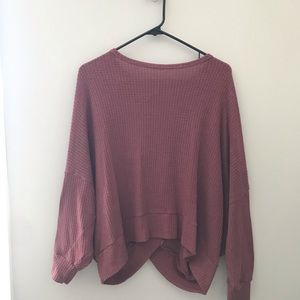 Maroon Open Back Sweater